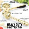 imageZulay Kitchen Large Premium Garlic Press Set  Bigger Bowl for Bigger Garlic  Rust Proof ampamp Dishwasher Safe Garlic Mincer Tool  EasySqueeze EasyClean Silicone Garlic Peeler ampamp Brush SilverGold