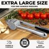 imageZulay Kitchen Large Premium Garlic Press Set  Bigger Bowl for Bigger Garlic  Rust Proof ampamp Dishwasher Safe Garlic Mincer Tool  EasySqueeze EasyClean Silicone Garlic Peeler ampamp Brush SilverChrome Silver