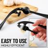 imageZulay Kitchen Large Premium Garlic Press Set  Bigger Bowl for Bigger Garlic  Rust Proof ampamp Dishwasher Safe Garlic Mincer Tool  EasySqueeze EasyClean Silicone Garlic Peeler ampamp Brush SilverElegant Black