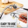 imageZulay Kitchen Large Premium Garlic Press Set  Bigger Bowl for Bigger Garlic  Rust Proof ampamp Dishwasher Safe Garlic Mincer Tool  EasySqueeze EasyClean Silicone Garlic Peeler ampamp Brush SilverChrome Silver