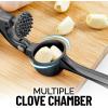 imageZulay Kitchen Large Premium Garlic Press Set  Bigger Bowl for Bigger Garlic  Rust Proof ampamp Dishwasher Safe Garlic Mincer Tool  EasySqueeze EasyClean Silicone Garlic Peeler ampamp Brush SilverDark Gray