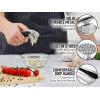 imageZulay Kitchen Large Premium Garlic Press Set  Bigger Bowl for Bigger Garlic  Rust Proof ampamp Dishwasher Safe Garlic Mincer Tool  EasySqueeze EasyClean Silicone Garlic Peeler ampamp Brush SilverChrome Silver