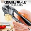 imageZulay Kitchen Large Premium Garlic Press Set  Bigger Bowl for Bigger Garlic  Rust Proof ampamp Dishwasher Safe Garlic Mincer Tool  EasySqueeze EasyClean Silicone Garlic Peeler ampamp Brush SilverSlate