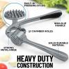 imageZulay Kitchen Large Premium Garlic Press Set  Bigger Bowl for Bigger Garlic  Rust Proof ampamp Dishwasher Safe Garlic Mincer Tool  EasySqueeze EasyClean Silicone Garlic Peeler ampamp Brush SilverSlate