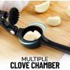 imageZulay Kitchen Large Premium Garlic Press Set  Bigger Bowl for Bigger Garlic  Rust Proof ampamp Dishwasher Safe Garlic Mincer Tool  EasySqueeze EasyClean Silicone Garlic Peeler ampamp Brush SilverElegant Black