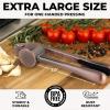 imageZulay Kitchen Large Premium Garlic Press Set  Bigger Bowl for Bigger Garlic  Rust Proof ampamp Dishwasher Safe Garlic Mincer Tool  EasySqueeze EasyClean Silicone Garlic Peeler ampamp Brush SilverCopper