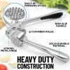 imageZulay Kitchen Large Premium Garlic Press Set  Bigger Bowl for Bigger Garlic  Rust Proof ampamp Dishwasher Safe Garlic Mincer Tool  EasySqueeze EasyClean Silicone Garlic Peeler ampamp Brush SilverChrome Silver