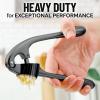 imageZulay Kitchen Large Premium Garlic Press Set  Bigger Bowl for Bigger Garlic  Rust Proof ampamp Dishwasher Safe Garlic Mincer Tool  EasySqueeze EasyClean Silicone Garlic Peeler ampamp Brush SilverDark Gray