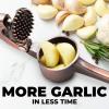 imageZulay Kitchen Large Premium Garlic Press Set  Bigger Bowl for Bigger Garlic  Rust Proof ampamp Dishwasher Safe Garlic Mincer Tool  EasySqueeze EasyClean Silicone Garlic Peeler ampamp Brush SilverCopper