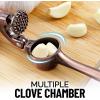 imageZulay Kitchen Large Premium Garlic Press Set  Bigger Bowl for Bigger Garlic  Rust Proof ampamp Dishwasher Safe Garlic Mincer Tool  EasySqueeze EasyClean Silicone Garlic Peeler ampamp Brush SilverCopper
