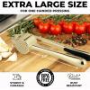 imageZulay Kitchen Large Premium Garlic Press Set  Bigger Bowl for Bigger Garlic  Rust Proof ampamp Dishwasher Safe Garlic Mincer Tool  EasySqueeze EasyClean Silicone Garlic Peeler ampamp Brush SilverGold