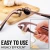 imageZulay Kitchen Large Premium Garlic Press Set  Bigger Bowl for Bigger Garlic  Rust Proof ampamp Dishwasher Safe Garlic Mincer Tool  EasySqueeze EasyClean Silicone Garlic Peeler ampamp Brush SilverCopper
