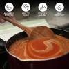imageZulay Kitchen Premium Large Teak Wooden Spoon For Cooking  Durable Wooden Cooking Utensil Perfect Wooden Kitchen Utensil Set Addition Smooth Finish Natural Teak Spoon NonStick Wooden SpoonSmall Spoon