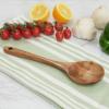 imageZulay Kitchen Premium Large Teak Wooden Spoon For Cooking  Durable Wooden Cooking Utensil Perfect Wooden Kitchen Utensil Set Addition Smooth Finish Natural Teak Spoon NonStick Wooden SpoonSmall Spoon