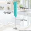 imageZulay Powerful Milk Frother Wand  Mini Milk Frother Handheld Stainless Steel  Battery Operated Drink Mixer for Coffee Lattes Cappuccino Matcha  FrothMate Milk Frother Gift  Black ampamp CopperCool Teal