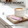 imageZulay Powerful Milk Frother Wand  Mini Milk Frother Handheld Stainless Steel  Battery Operated Drink Mixer for Coffee Lattes Cappuccino Matcha  FrothMate Milk Frother Gift  Black ampamp CopperCotton Candy Pink