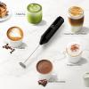imageZulay Powerful Milk Frother Wand  Mini Milk Frother Handheld Stainless Steel  Battery Operated Drink Mixer for Coffee Lattes Cappuccino Matcha  FrothMate Milk Frother Gift  Black ampamp CopperEbony Black