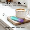 imageZulay Powerful Milk Frother Wand  Mini Milk Frother Handheld Stainless Steel  Battery Operated Drink Mixer for Coffee Lattes Cappuccino Matcha  FrothMate Milk Frother Gift  Black ampamp CopperTeal Purple Blend