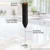 imageZulay Powerful Milk Frother Wand  Mini Milk Frother Handheld Stainless Steel  Battery Operated Drink Mixer for Coffee Lattes Cappuccino Matcha  FrothMate Milk Frother Gift  Black ampamp CopperBlack  Copper
