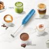 imageZulay Powerful Milk Frother Wand  Mini Milk Frother Handheld Stainless Steel  Battery Operated Drink Mixer for Coffee Lattes Cappuccino Matcha  FrothMate Milk Frother Gift  Black ampamp CopperBlue