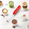 imageZulay Powerful Milk Frother Wand  Mini Milk Frother Handheld Stainless Steel  Battery Operated Drink Mixer for Coffee Lattes Cappuccino Matcha  FrothMate Milk Frother Gift  Black ampamp CopperCherry Red