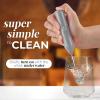 imageZulay Powerful Milk Frother Wand  Mini Milk Frother Handheld Stainless Steel  Battery Operated Drink Mixer for Coffee Lattes Cappuccino Matcha  FrothMate Milk Frother Gift  Black ampamp CopperGray