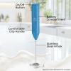 imageZulay Powerful Milk Frother Wand  Mini Milk Frother Handheld Stainless Steel  Battery Operated Drink Mixer for Coffee Lattes Cappuccino Matcha  FrothMate Milk Frother Gift  Black ampamp CopperBlue