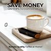 imageZulay Powerful Milk Frother Wand  Mini Milk Frother Handheld Stainless Steel  Battery Operated Drink Mixer for Coffee Lattes Cappuccino Matcha  FrothMate Milk Frother Gift  Black ampamp CopperBlack  Copper
