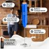 imageZulay Powerful Milk Frother Wand  Mini Milk Frother Handheld Stainless Steel  Battery Operated Drink Mixer for Coffee Lattes Cappuccino Matcha  FrothMate Milk Frother Gift  Black ampamp CopperSapphire Goldenrod with 2 Duracell Batteries