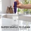imageZulay Powerful Milk Frother Wand  Mini Milk Frother Handheld Stainless Steel  Battery Operated Drink Mixer for Coffee Lattes Cappuccino Matcha  FrothMate Milk Frother Gift  Black ampamp CopperDeep Purple