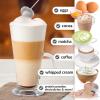 imageZulay Powerful Milk Frother Wand  Mini Milk Frother Handheld Stainless Steel  Battery Operated Drink Mixer for Coffee Lattes Cappuccino Matcha  FrothMate Milk Frother Gift  Black ampamp CopperCloud