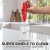 imageZulay Powerful Milk Frother Wand  Mini Milk Frother Handheld Stainless Steel  Battery Operated Drink Mixer for Coffee Lattes Cappuccino Matcha  FrothMate Milk Frother Gift  Black ampamp CopperCherry Red