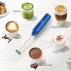 imageZulay Powerful Milk Frother Wand  Mini Milk Frother Handheld Stainless Steel  Battery Operated Drink Mixer for Coffee Lattes Cappuccino Matcha  FrothMate Milk Frother Gift  Black ampamp CopperSapphire Goldenrod