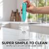 imageZulay Powerful Milk Frother Wand  Mini Milk Frother Handheld Stainless Steel  Battery Operated Drink Mixer for Coffee Lattes Cappuccino Matcha  FrothMate Milk Frother Gift  Black ampamp CopperCool Teal