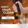 imageZulay Powerful Milk Frother Wand  Mini Milk Frother Handheld Stainless Steel  Battery Operated Drink Mixer for Coffee Lattes Cappuccino Matcha  FrothMate Milk Frother Gift  Black ampamp CopperBlack  2 Duracell Batteries