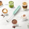 imageZulay Powerful Milk Frother Wand  Mini Milk Frother Handheld Stainless Steel  Battery Operated Drink Mixer for Coffee Lattes Cappuccino Matcha  FrothMate Milk Frother Gift  Black ampamp CopperFresh Mint