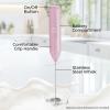 imageZulay Powerful Milk Frother Wand  Mini Milk Frother Handheld Stainless Steel  Battery Operated Drink Mixer for Coffee Lattes Cappuccino Matcha  FrothMate Milk Frother Gift  Black ampamp CopperCotton Candy Pink