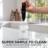 imageZulay Powerful Milk Frother Wand  Mini Milk Frother Handheld Stainless Steel  Battery Operated Drink Mixer for Coffee Lattes Cappuccino Matcha  FrothMate Milk Frother Gift  Black ampamp CopperEbony Black
