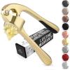 imageZulay Kitchen Large Premium Garlic Press Set  Bigger Bowl for Bigger Garlic  Rust Proof ampamp Dishwasher Safe Garlic Mincer Tool  EasySqueeze EasyClean Silicone Garlic Peeler ampamp Brush SilverGold