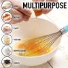 imageZulay 11Inch Stainless Steel Whisk  Balloon Whisk Kitchen Tool With Soft Silicone Handle  Thick Durable Wired Whisk Utensil For Blending Beating Whisking Frothing Stirring ampamp More BlackTeal