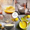 imageZulay 11Inch Stainless Steel Whisk  Balloon Whisk Kitchen Tool With Soft Silicone Handle  Thick Durable Wired Whisk Utensil For Blending Beating Whisking Frothing Stirring ampamp More BlackStainless Steel
