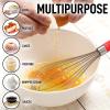 imageZulay 11Inch Stainless Steel Whisk  Balloon Whisk Kitchen Tool With Soft Silicone Handle  Thick Durable Wired Whisk Utensil For Blending Beating Whisking Frothing Stirring ampamp More BlackWarm Red