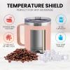 imageZulay 12 oz Insulated Coffee Mug with Lid  Stainless Steel Camping Mug Tumbler with Handle  Double Wall Vacuum Duracoated Insulated Mug For Travel Camping Office Outdoor CinnamonPink