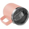 imageZulay 12 oz Insulated Coffee Mug with Lid  Stainless Steel Camping Mug Tumbler with Handle  Double Wall Vacuum Duracoated Insulated Mug For Travel Camping Office Outdoor CinnamonPink