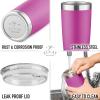 imageZulay 12 oz Insulated Coffee Mug with Lid  Stainless Steel Camping Mug Tumbler with Handle  Double Wall Vacuum Duracoated Insulated Mug For Travel Camping Office Outdoor CinnamonRedPurple