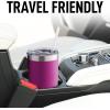 imageZulay 12 oz Insulated Coffee Mug with Lid  Stainless Steel Camping Mug Tumbler with Handle  Double Wall Vacuum Duracoated Insulated Mug For Travel Camping Office Outdoor CinnamonRedPurple
