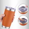 imageZulay 12 oz Insulated Coffee Mug with Lid  Stainless Steel Camping Mug Tumbler with Handle  Double Wall Vacuum Duracoated Insulated Mug For Travel Camping Office Outdoor CinnamonPumpkin