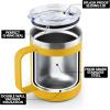 imageZulay 12 oz Insulated Coffee Mug with Lid  Stainless Steel Camping Mug Tumbler with Handle  Double Wall Vacuum Duracoated Insulated Mug For Travel Camping Office Outdoor CinnamonYellow