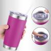 imageZulay 12 oz Insulated Coffee Mug with Lid  Stainless Steel Camping Mug Tumbler with Handle  Double Wall Vacuum Duracoated Insulated Mug For Travel Camping Office Outdoor CinnamonRedPurple