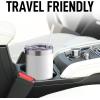 imageZulay 12 oz Insulated Coffee Mug with Lid  Stainless Steel Camping Mug Tumbler with Handle  Double Wall Vacuum Duracoated Insulated Mug For Travel Camping Office Outdoor CinnamonWhite